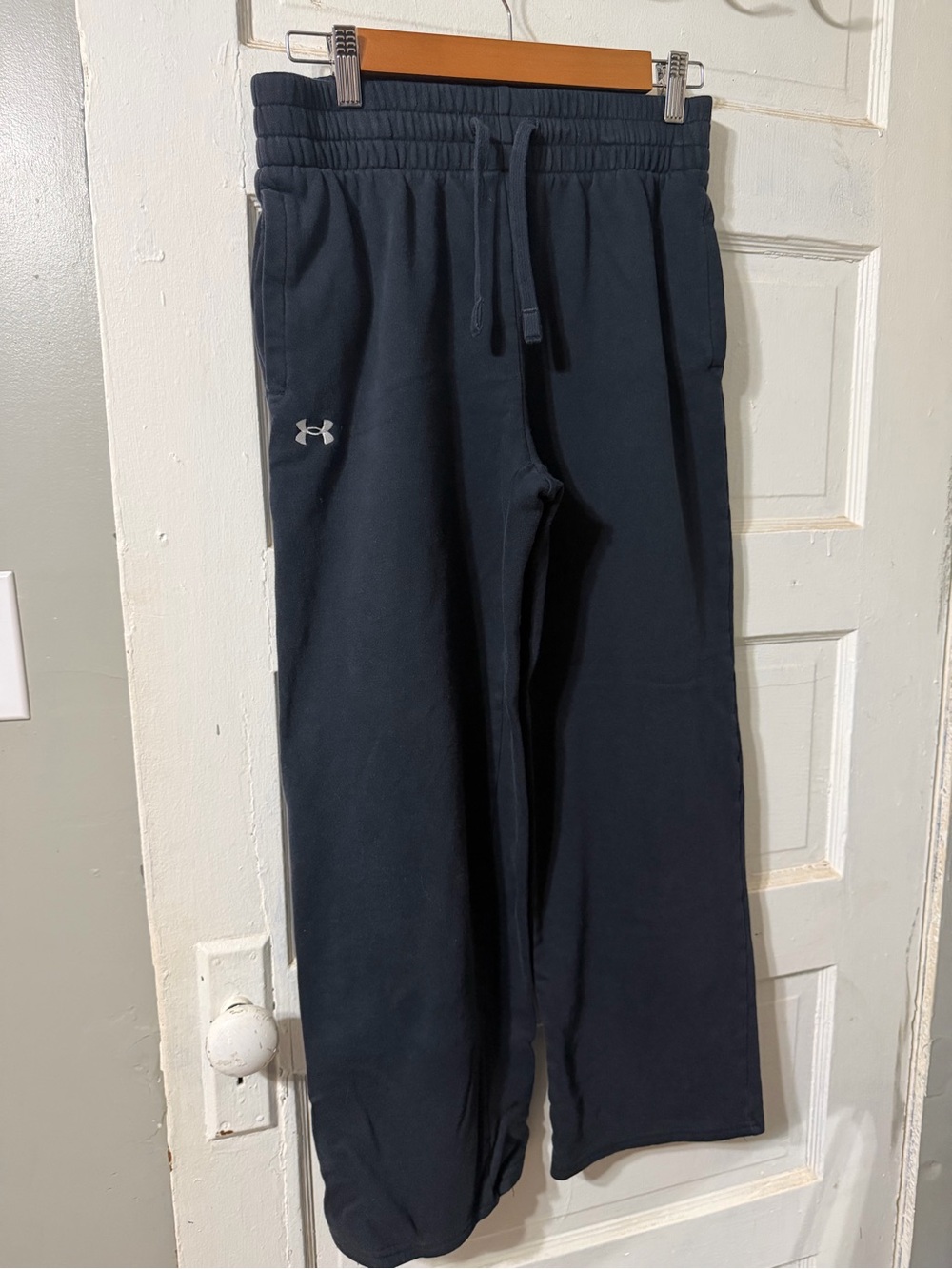 Under Armour Men’s Fleece Straight Leg Pants Black Small Petite